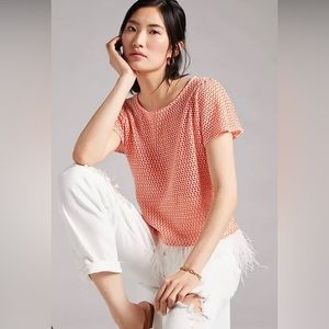 Anthropologie Eva Franco Feather Trim Top